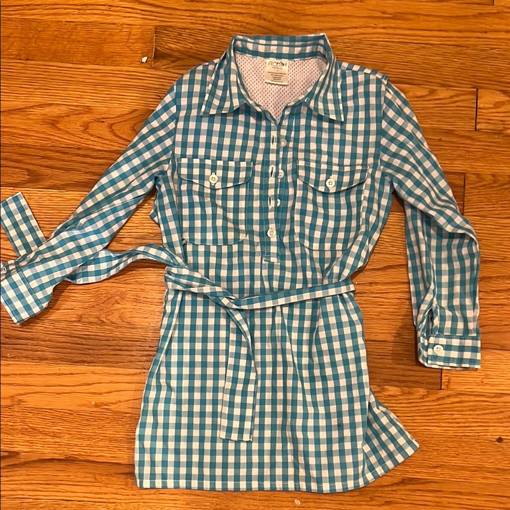 Prodoh Blue Checkered Kids Swim Coverup